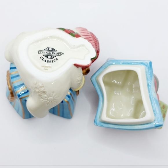 Vintage Fitz and Floyd Frosty Folks Candy Box 1999 With‎ Box - Picture 9 of 12